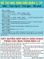 ĐỀ THI HỌC SINH GIỎI QUẬN 1 MÔN TOÁN HỌC LỚP 6 potx