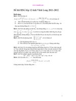 Đề thi học sinh giỏi cấp tỉnh Vĩnh Long Năm 2011 - 2012 - Môn toán pptx
