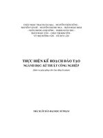 Thực hiện kế hoạch đào tạo: Kỹ thuật công nghiệp docx