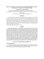Khả năng sinh sản và sản xuất của bò holstein friesian thuần nhập nội nuôi tại khu vực Tp. Hồ Chí Minh potx