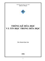 Thống kê hóa học và tin học trong hóa học doc