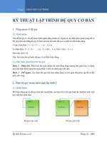 KỸ THUẬT LẬP TRÌNH ĐỆ QUY CƠ BẢN pptx
