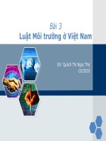 Luật môi trường ở việt nam ppt