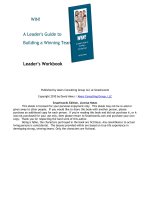 WIN! A Leader''''s Guide to Building a Winning TeamLeader''''s Workbook ppt