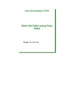Đánh Giá Chất Lượng Thực Phẩm - Trần Xuân Hiển docx