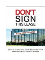 DON’T SIGNTHIS LEASESECRETS: TO CASH FREE RENTS AND BONUSES FROM LANDLORDS IN THIS REAL ESTATE pot