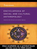 ENCYCLOPEDIA OF SOCIAL AND CULTURAL ANTHROPOLOGY pptx