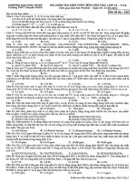 Đề và đáp án thi thử đại học môn hóa lần 5 Chuyên ĐHKHTN pptx