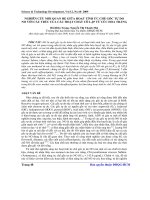 Báo cáo khoa học: Nghiên cứu mối quan hệ giữa hoạt tính ức chế gốc tự do NO với cấu trúc của các hoạt chất cô lập từ cúc hoa trắng docx