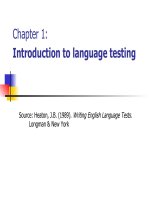 Chapter 1: Introduction to language testing doc