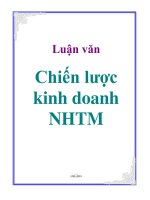 Luận văn: Chiến lược kinh doanh NHTM doc