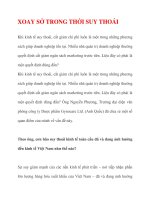 XOAY SỞ TRONG THỜI SUY THOÁI potx