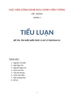 tiểu luận đề tài  tìm hiểu kiến trúc vi xử lý pentium m