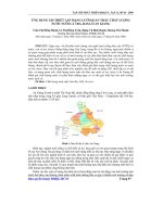 Báo cáo khoa học: Ứng dụng Gis thiết lập mạng lưới quan trắc chất lượng nước nuôi cá tra, basa ở An Giang doc