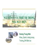 Nguyên lý và thiết bị trong nhà máy điện - Dương Trung Kiên pdf