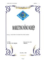 Chương 1 NHẬP MÔN VỀ MARKETING NÔNG NGHIỆP docx
