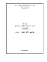 Đề thi Kỹ năng nghề tỉnh nam định năm 2008 môn điện dân dụng docx
