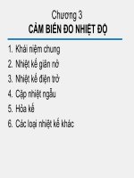 CẢM BIẾN CÔNG NGHIỆP - CHƯƠNG 3 CẢM BIẾN ĐO NHIỆT ĐỘ ppt