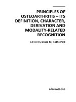 PRINCIPLES OF OSTEOARTHRITIS – ITS DEFINITION, CHARACTER, DERIVATION AND MODALITY-RELATED RECOGNITION pdf