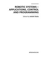 ROBOTIC SYSTEMS – APPLICATIONS, CONTROL AND PROGRAMMING doc