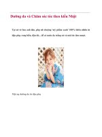 Dưỡng da và Chăm sóc tóc theo kiểu Nhật ppt