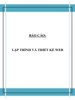 Đồ án tốt nghiệp - Phân tích thiết kế hệ thống - LẬP TRÌNH VÀ THIẾT KẾ WEB docx