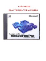 GIÁO TRÌNH QUẢN TRỊ CSDL VISUAL FOXPRO doc