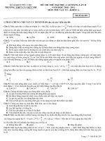 Đề thi thử đại học, cao đẳng lần 2 năm học 2010- 2012 môn thi : vật lý pptx