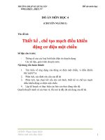 đồ án môn học  thiết kế, chế tạo mạch điều khiển động cơ điện một chiều