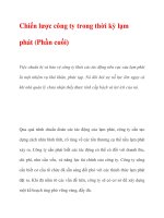 Chiến lược công ty trong thời kỳ lạm phát (Phần cuối) docx