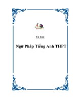 Tài Liệu: Ngữ Pháp Tiếng Anh THPT pptx