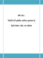 Đồ án tốt nghiệp - Phân tích thiết kế hệ thống - Thiết kế phần mềm quảm lý lịch làm việc cá nhân doc