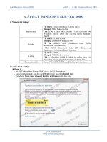 LAB 1 Cài đặt  windows server 2008
