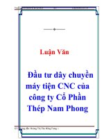 Luận Văn : Đầu tư dây chuyền máy tiện CNC của công ty Cổ Phần Thép Nam Phong doc
