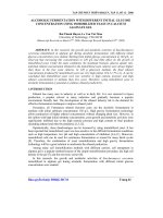 Báo cáo khoa học: Alcoholic fermentation with different initial glucose concentration using immobilized yeast in calcium alginate gel pptx