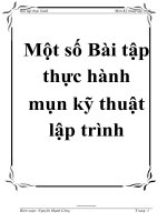 MỘT SỐ BÀI TẬP THỰC HÀNH MÔN KỸ THUẬT LẬP TRÌNH doc