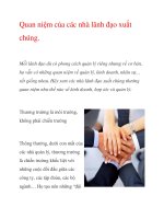 Quan niệm của các nhà lãnh đạo xuất chúng. ppt