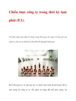 Chiến lược công ty trong thời kỳ lạm phát (P.1) potx