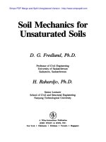 Soil Mechanics for Unsaturated Soils pdf