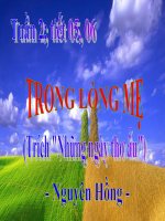 trong lòng mẹ trích nhứng ngày thơ ấu