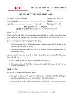 ĐỀ THI KẾT THÚC HỌC PHẦN MÔN XÁC SUẤT THỐNG KÊ TRƯỜNG ĐH KINH TẾ TÀI CHÍNH TP.HCM UEF – ĐỀ 2 potx