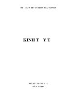 Giáo trình: KINH TẾ Y TẾ ppt