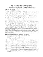 HỌC TỪ VỰNG – LỜI KHUYÊN CHUNG ( LEARNING VOCABULARY – GENERAL ADVICE) doc