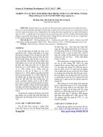 Báo cáo khoa học: Nghiên cứu sự phát sinh hình thái trong nuôi cấy lớp mỏng tế bào (thin cell layer) lá ở cây hồ tiêu doc