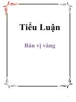 Tiểu luận Bản vị vàng