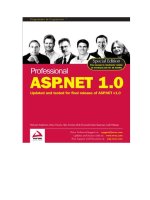 .Professional ASP.NET 1.0 Special EditionRichard AndersonBrian FrancisAlex HomerRob doc