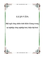 LUẬN VĂN: Đội ngũ công nhân tỉnh Kiên Giang trong sự nghiệp công nghiệp hoá, hiện đại hoá docx