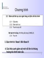 Bài giảng : Giám sát liên tục các ngân hàng và định chế tài chính pptx