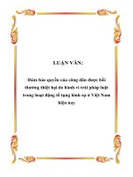 LUẬN VĂN: Đảm bảo quyền của công dân được bồi thường thiệt hại do hành vi trái pháp luật trong hoạt động tố tụng hình sự ở Việt Nam hiện nay pdf