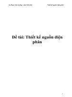 Đề tài: Thiết kế nguồn điện phân doc
